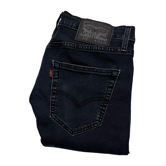 LEVI’S 512 STRETCH DARK WASH SLIM TAPER JEANS - Picture 3 of 3